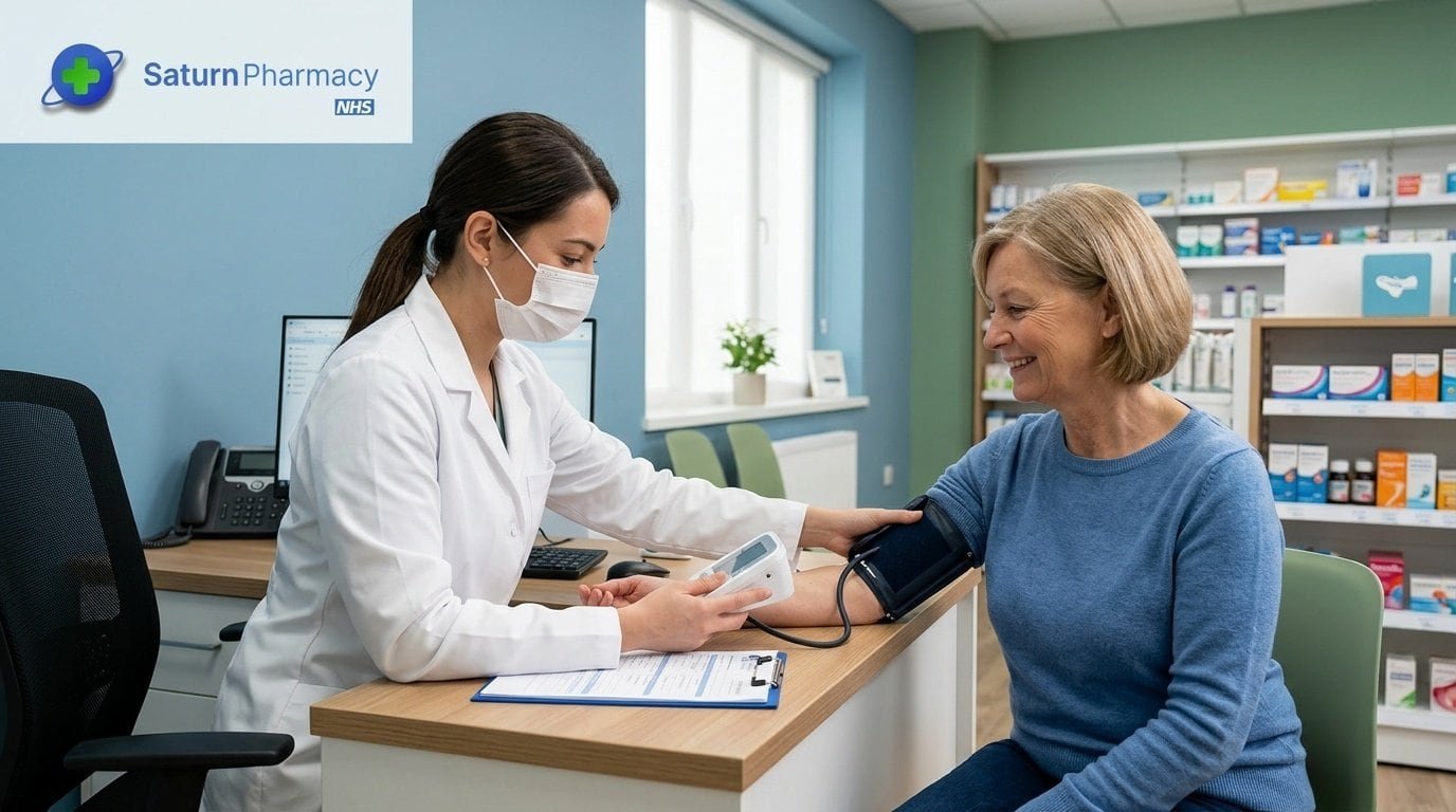 Blood pressure check in Mitcham — free NHS service at Saturn Pharmacy